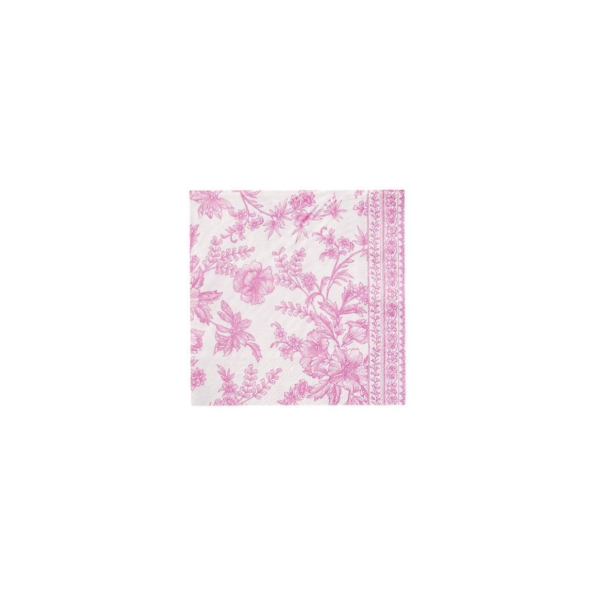Pink Toile Cocktail Napkins (25 Per Pack)