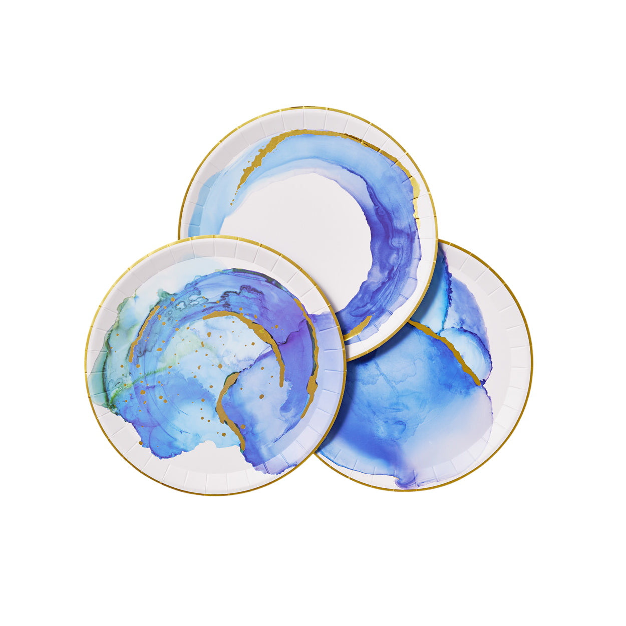 Ocean Watercolor Large Plates (10 Per Pack)