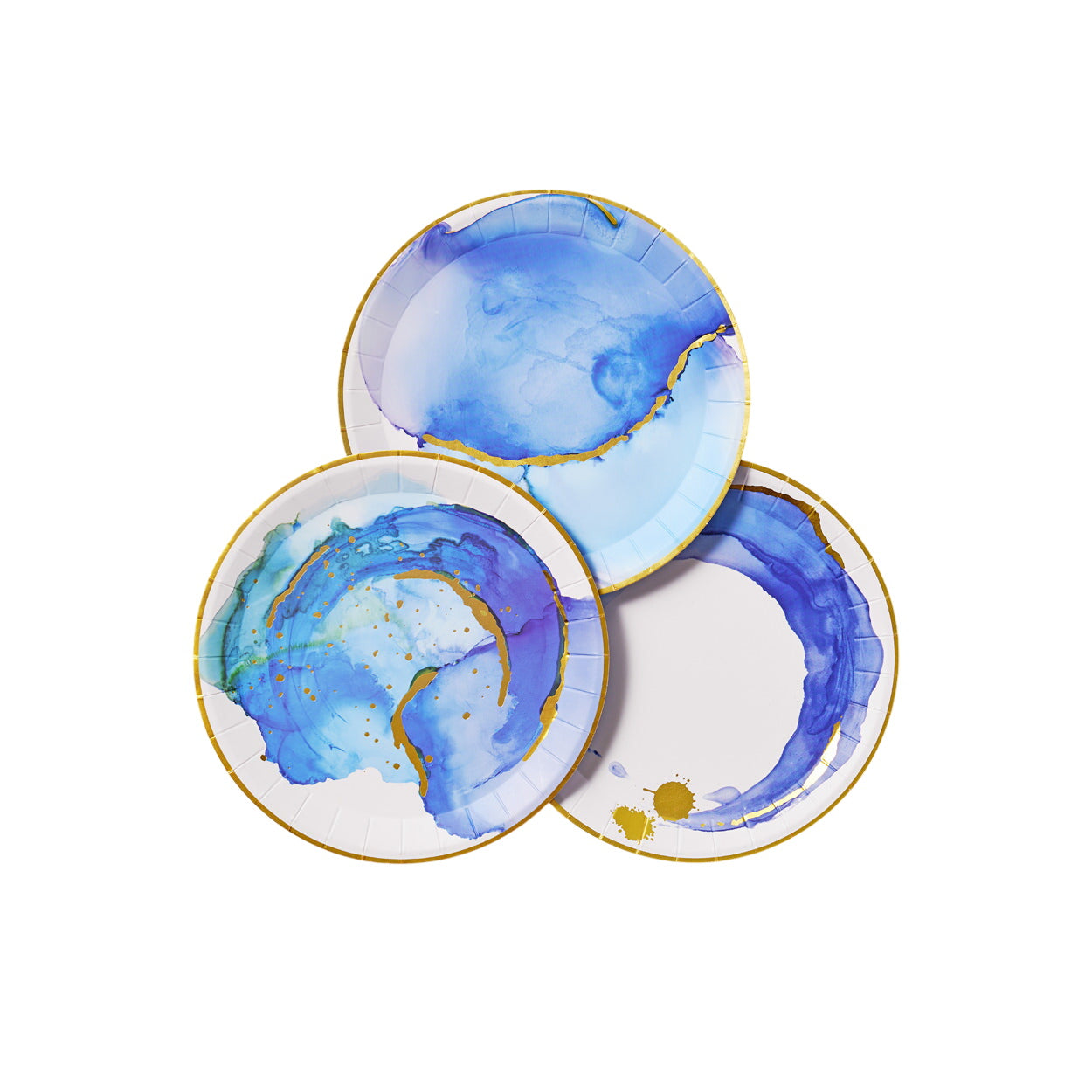 Ocean Watercolor Small Plates (10 Per Pack)