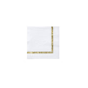White Brushstroke Cocktail Napkins (25 Per Pack)