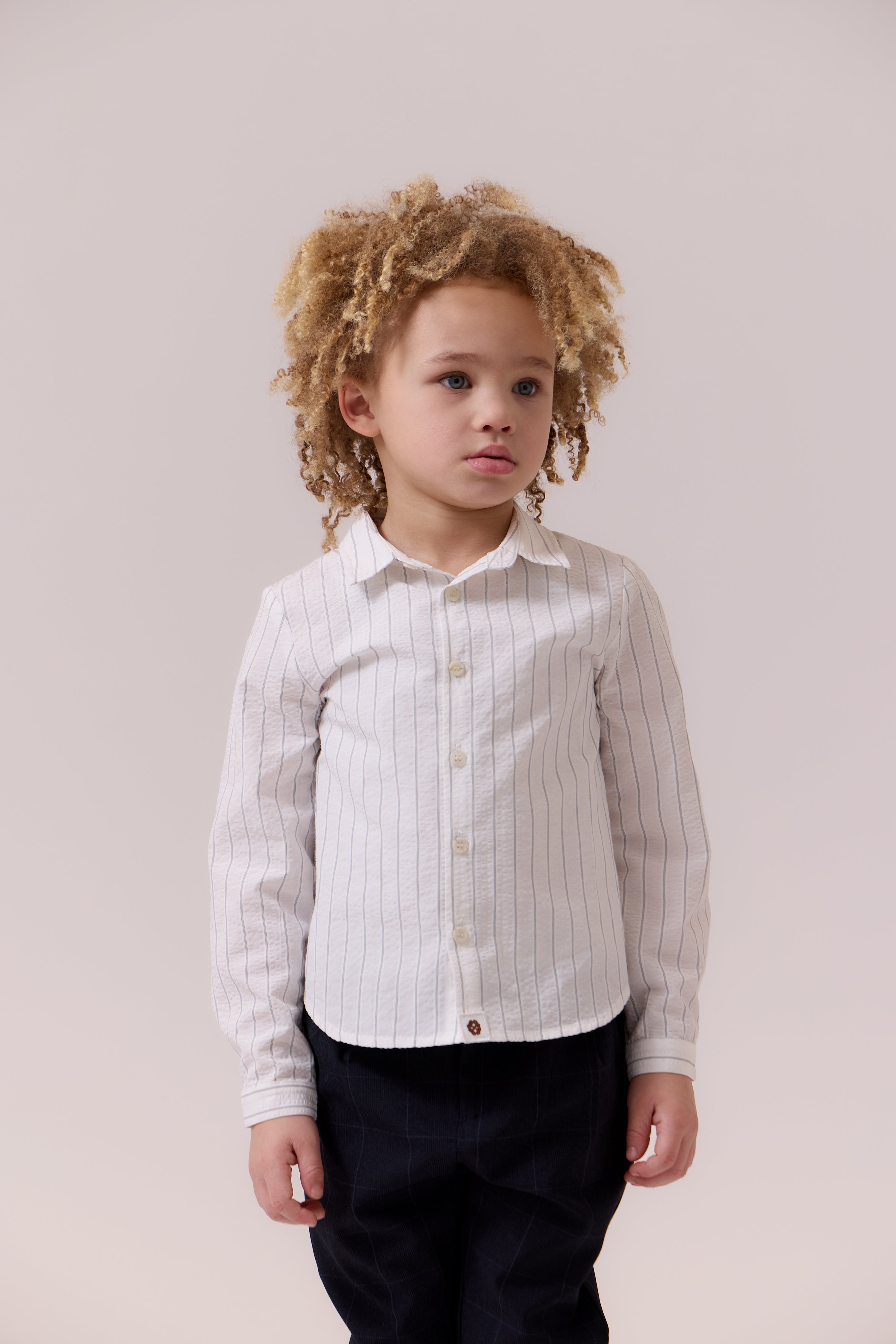 Leo Stripe Shirt - White