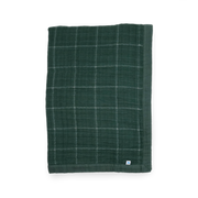 Cotton Muslin Baby Quilt - Evergreen Plaid