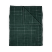 Cotton Muslin Quilted Throw - Evergreen Plaid