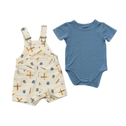 Cotton Overalls Set In Baseball
