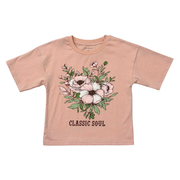 Girls Cotton Screen-printed Tee In Classic Soul