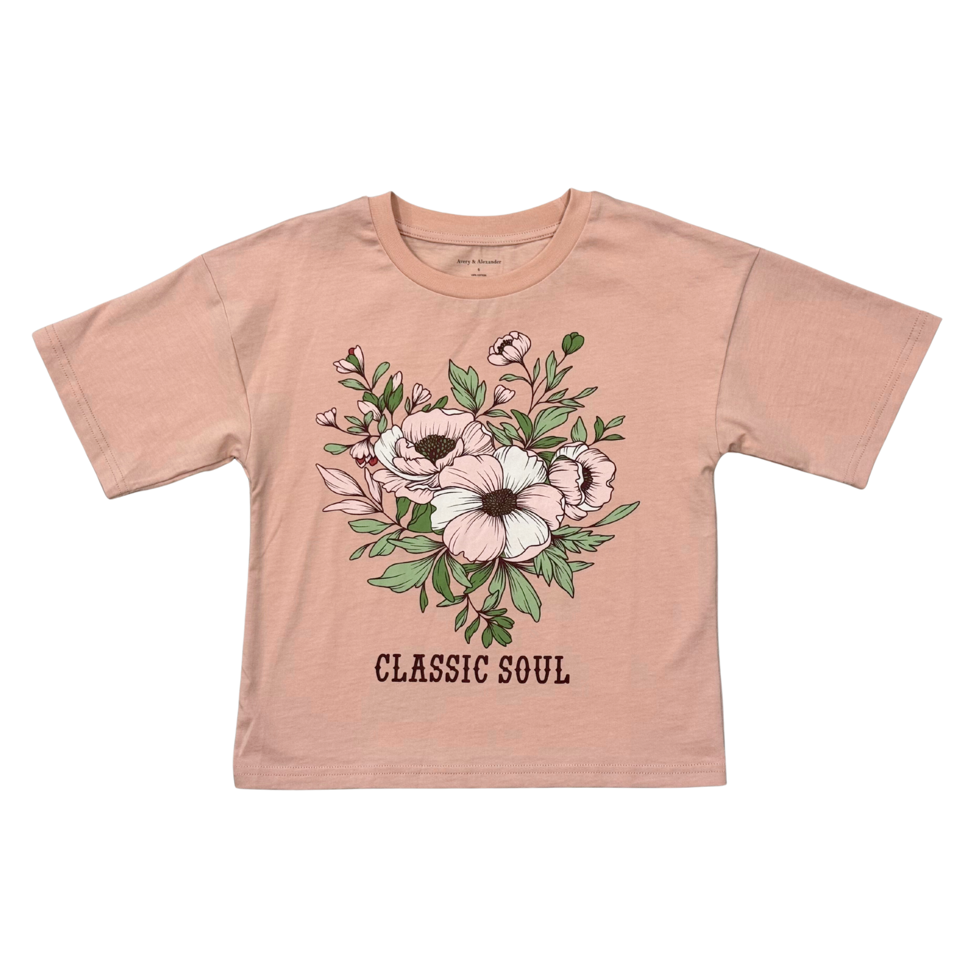Girls Cotton Screen-printed Tee In Classic Soul