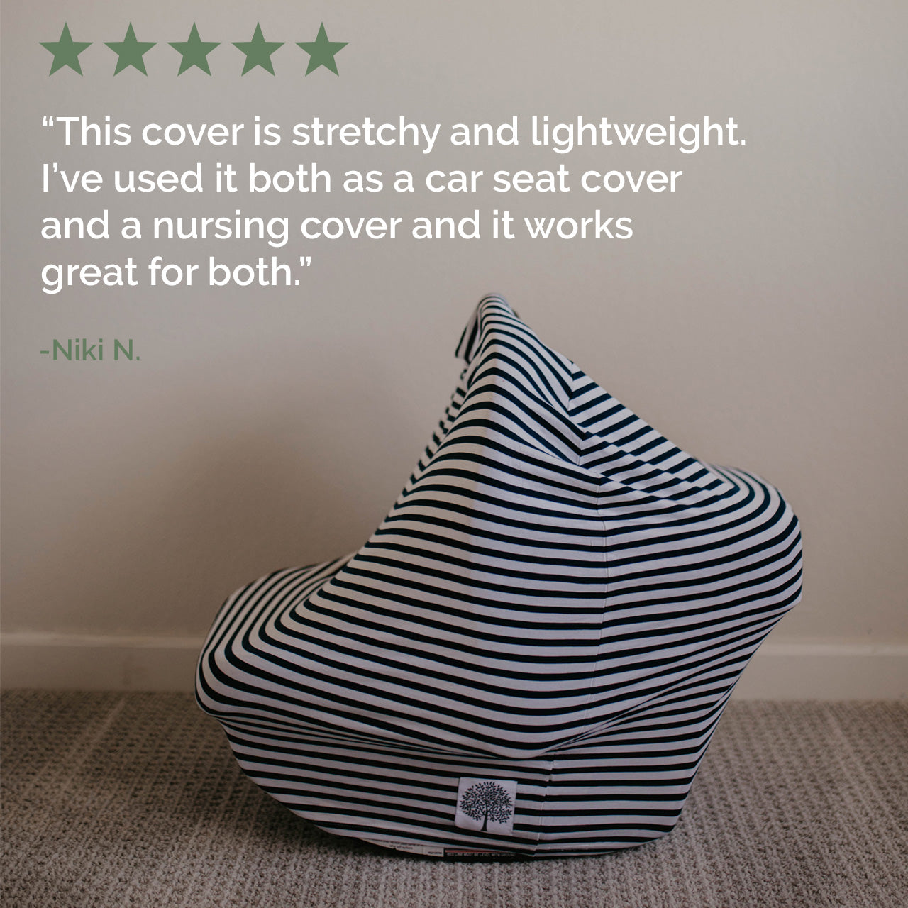 Multi-use Cover, White/navy Stripes