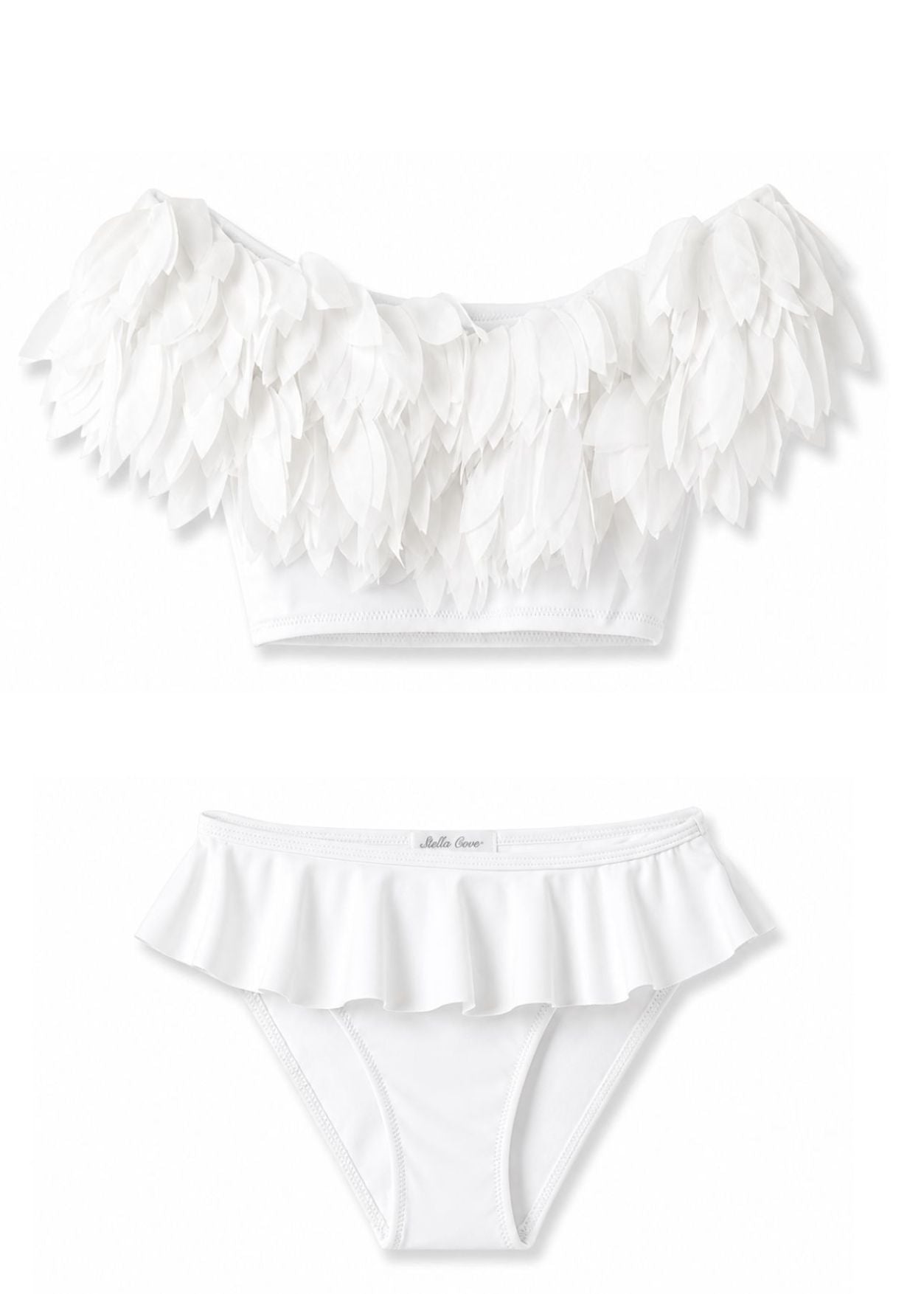 White Bikini With White Petals