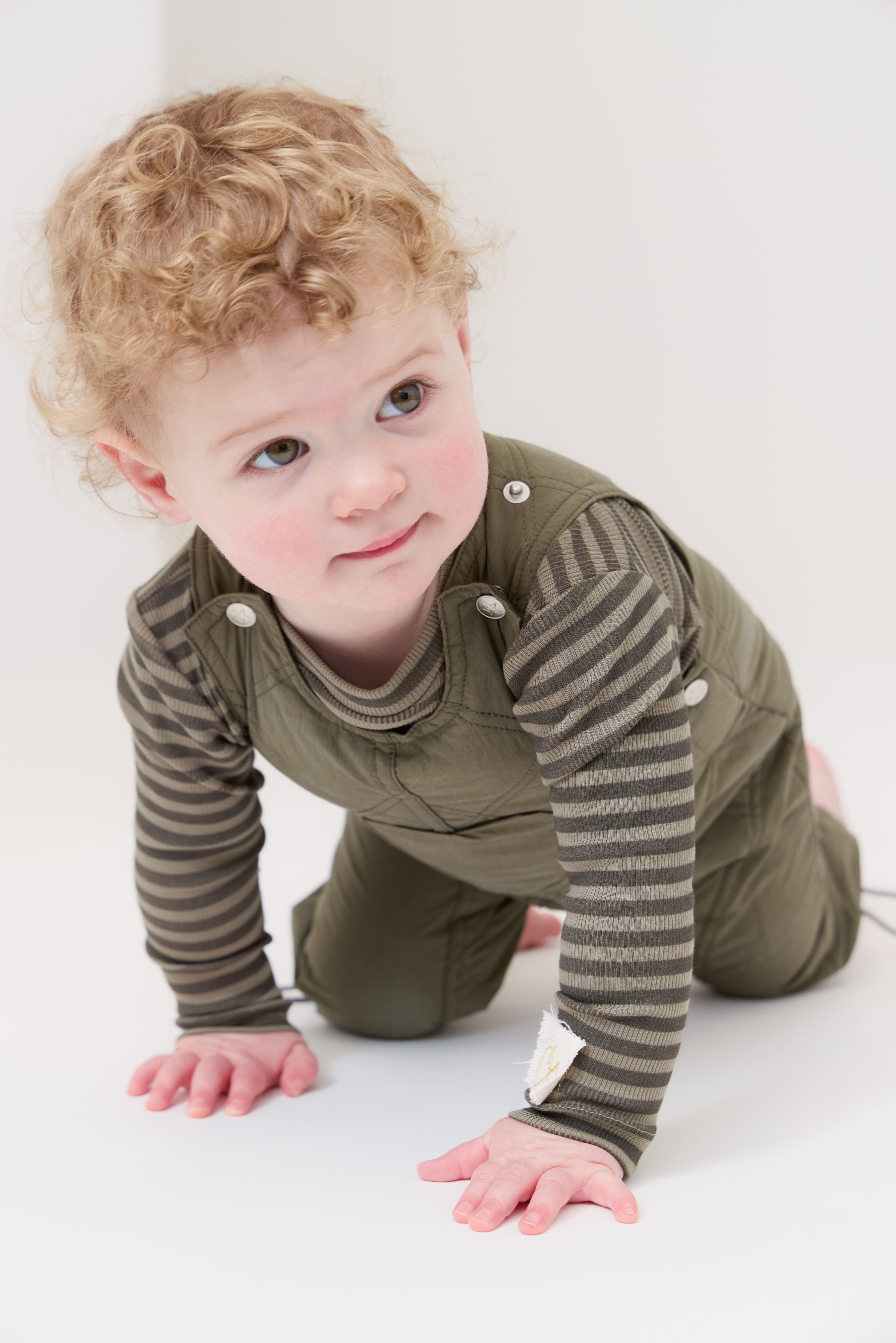 Teddi Quilted Overalls - Green