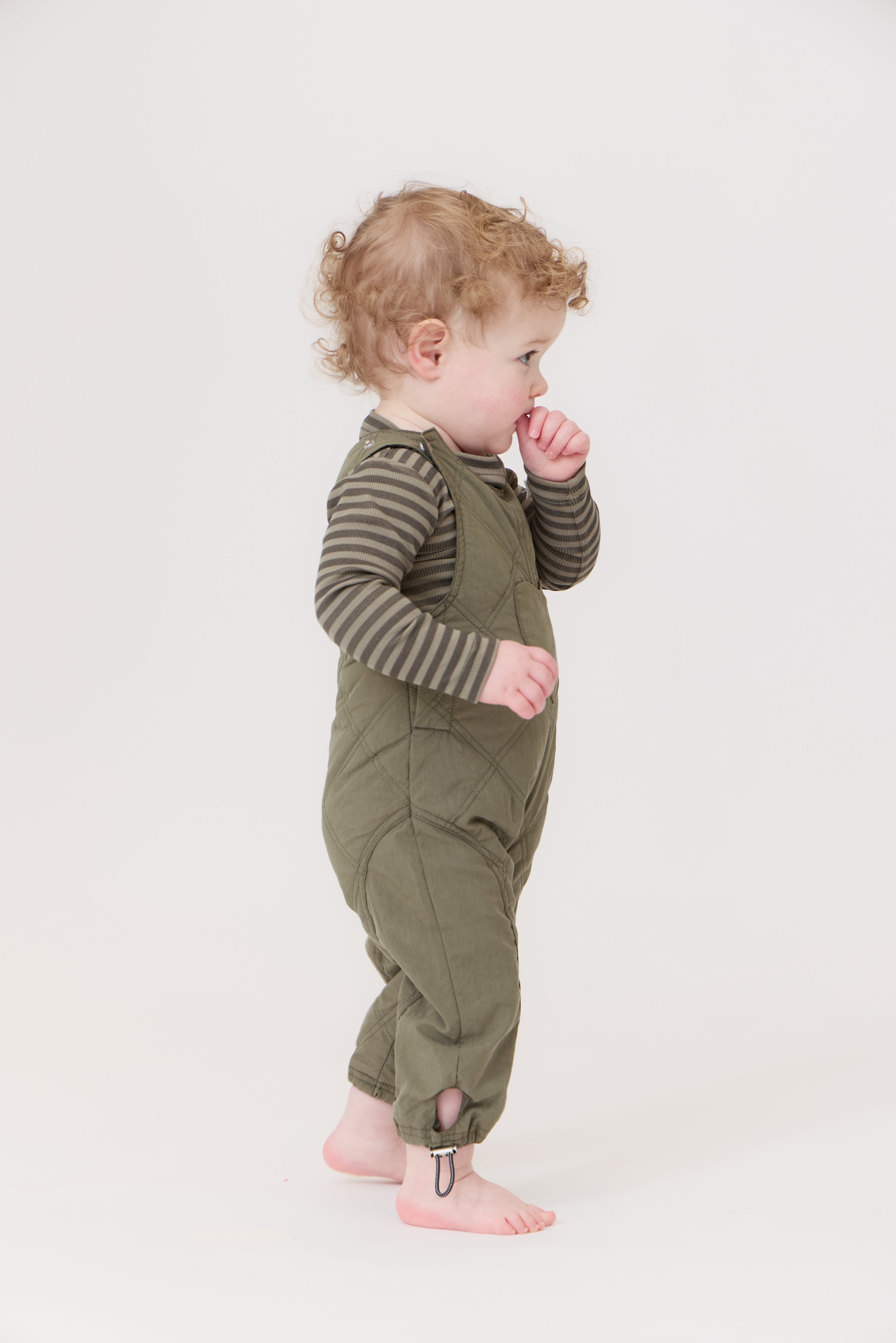 Teddi Quilted Overalls - Green
