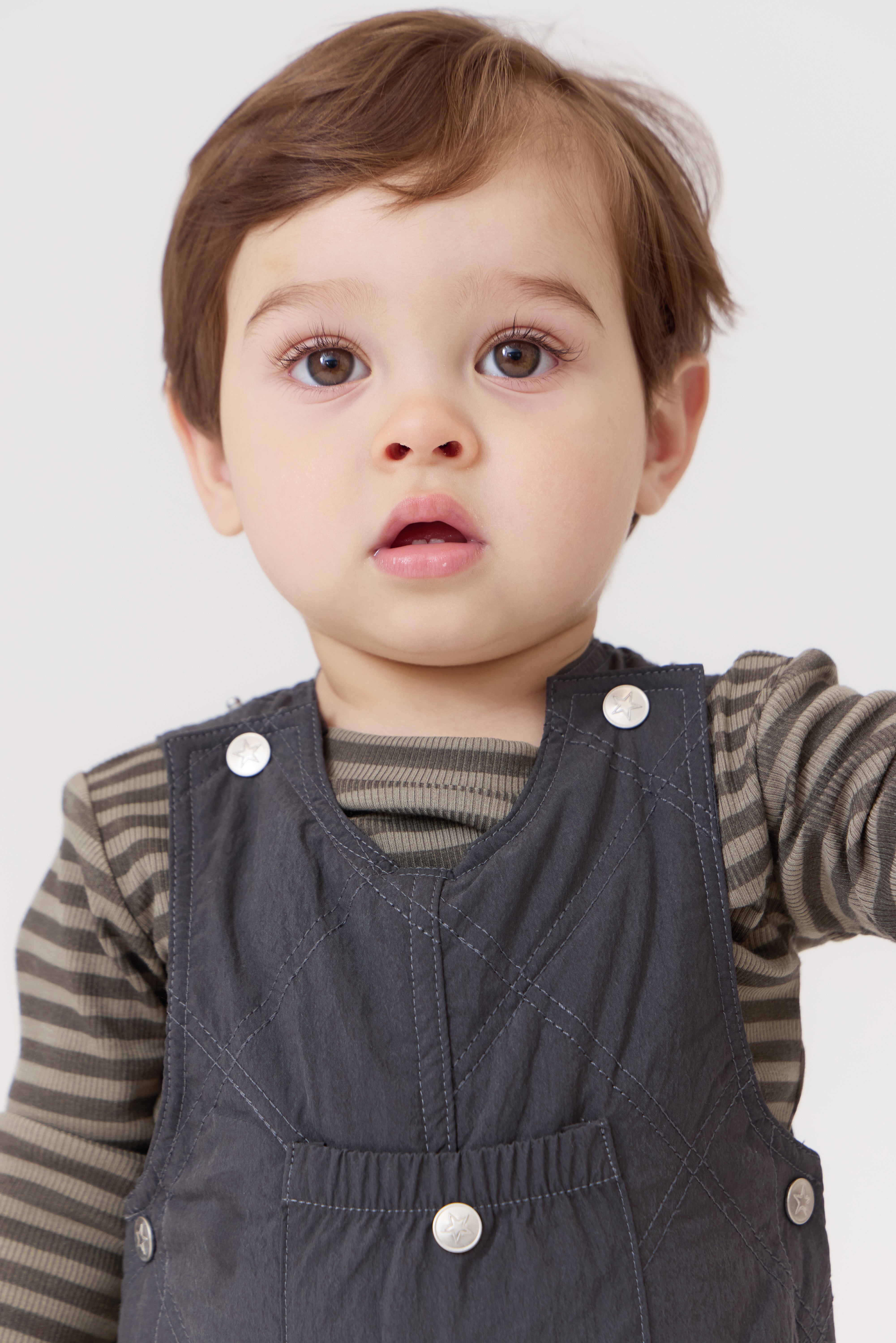 Teddi Quilted Overalls - Black