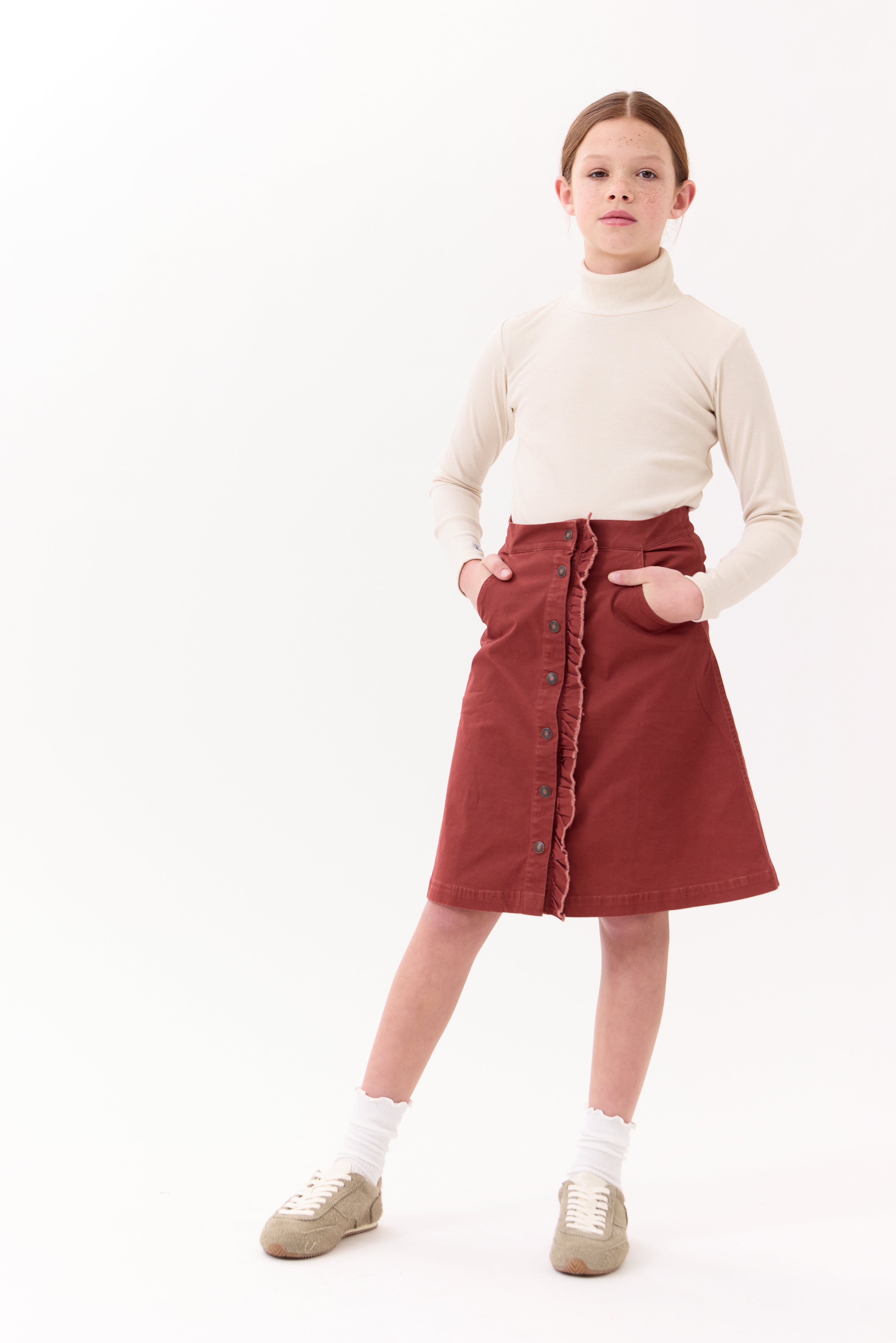 Nina Ruffled Skirt - Terracotta
