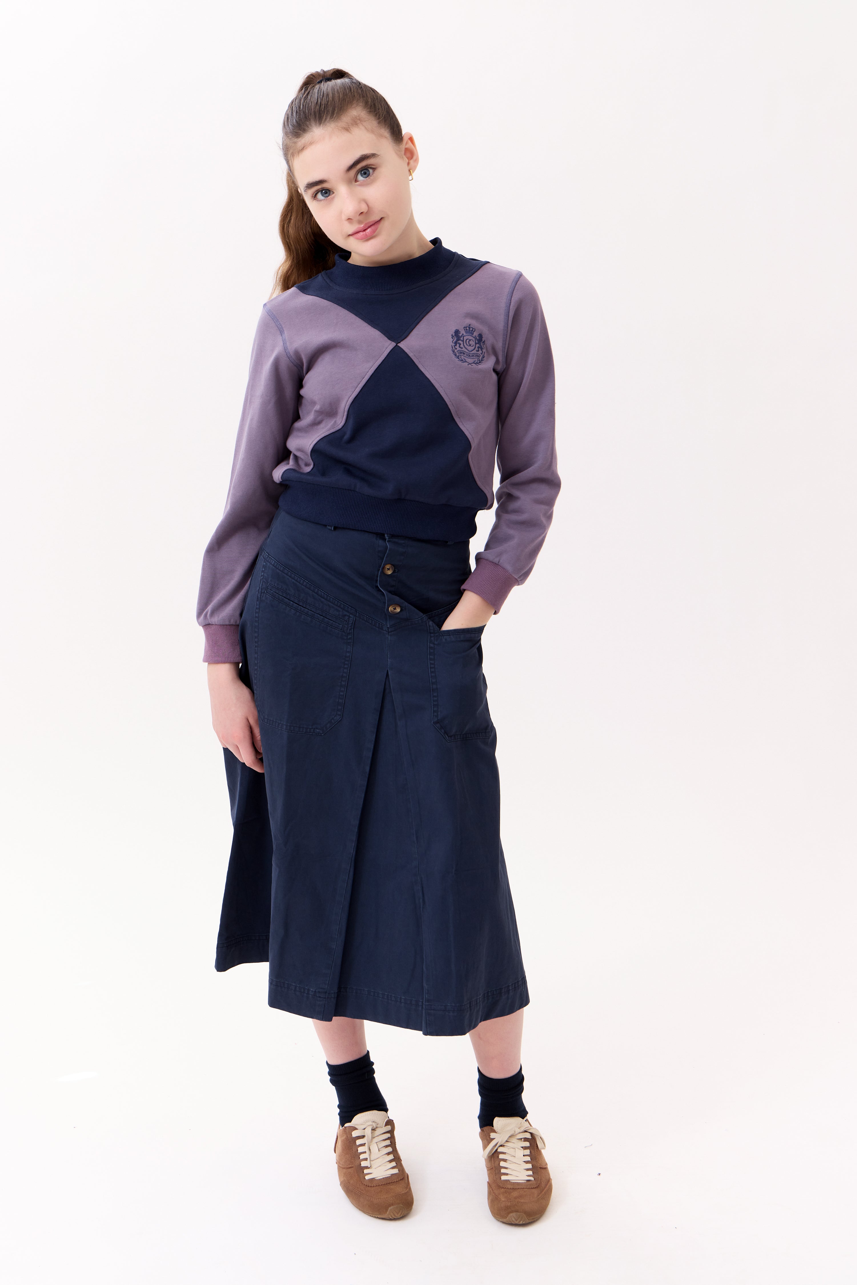 Gia Maxi Skirt - Navy
