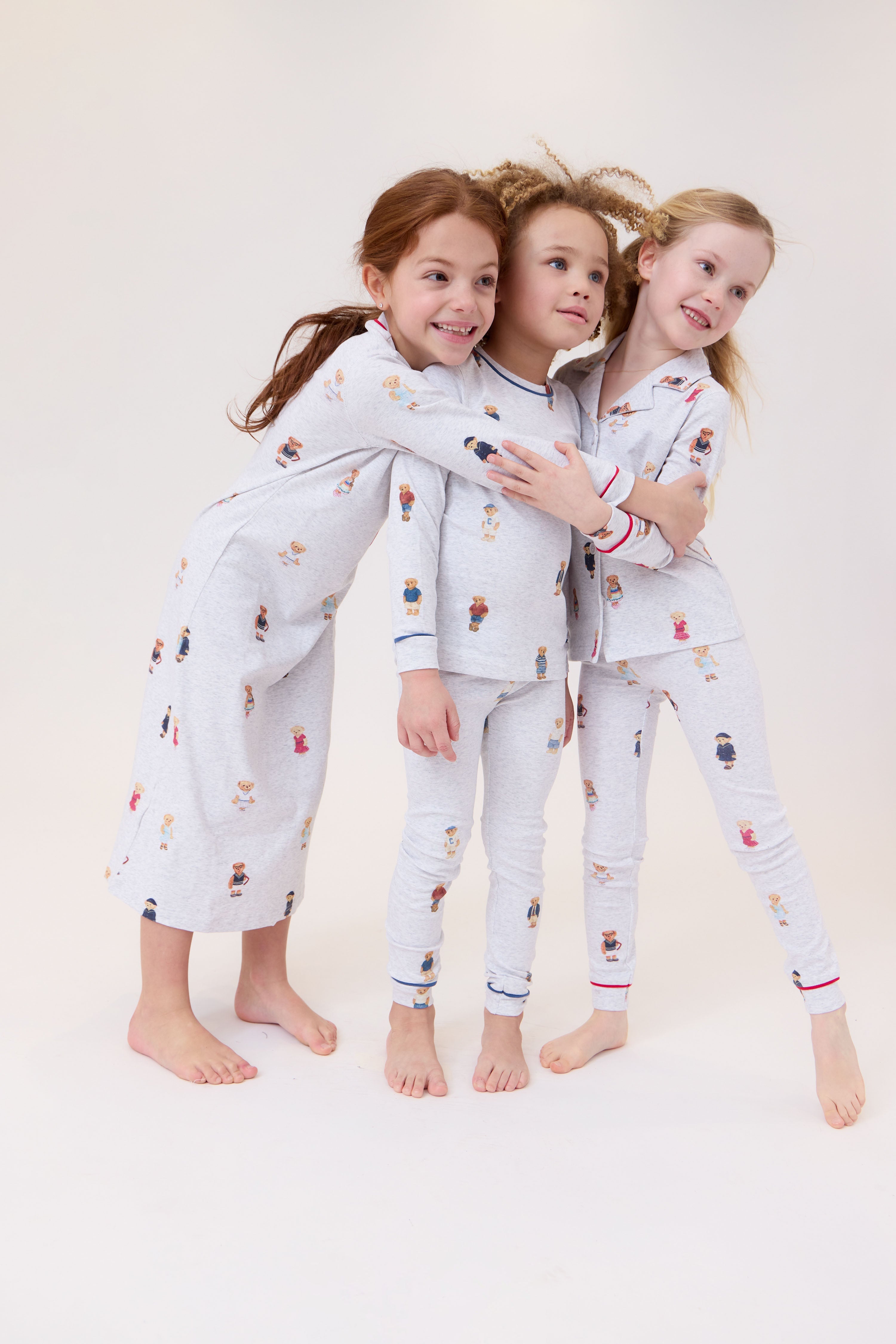 Teddy Nightgown - Grey/red