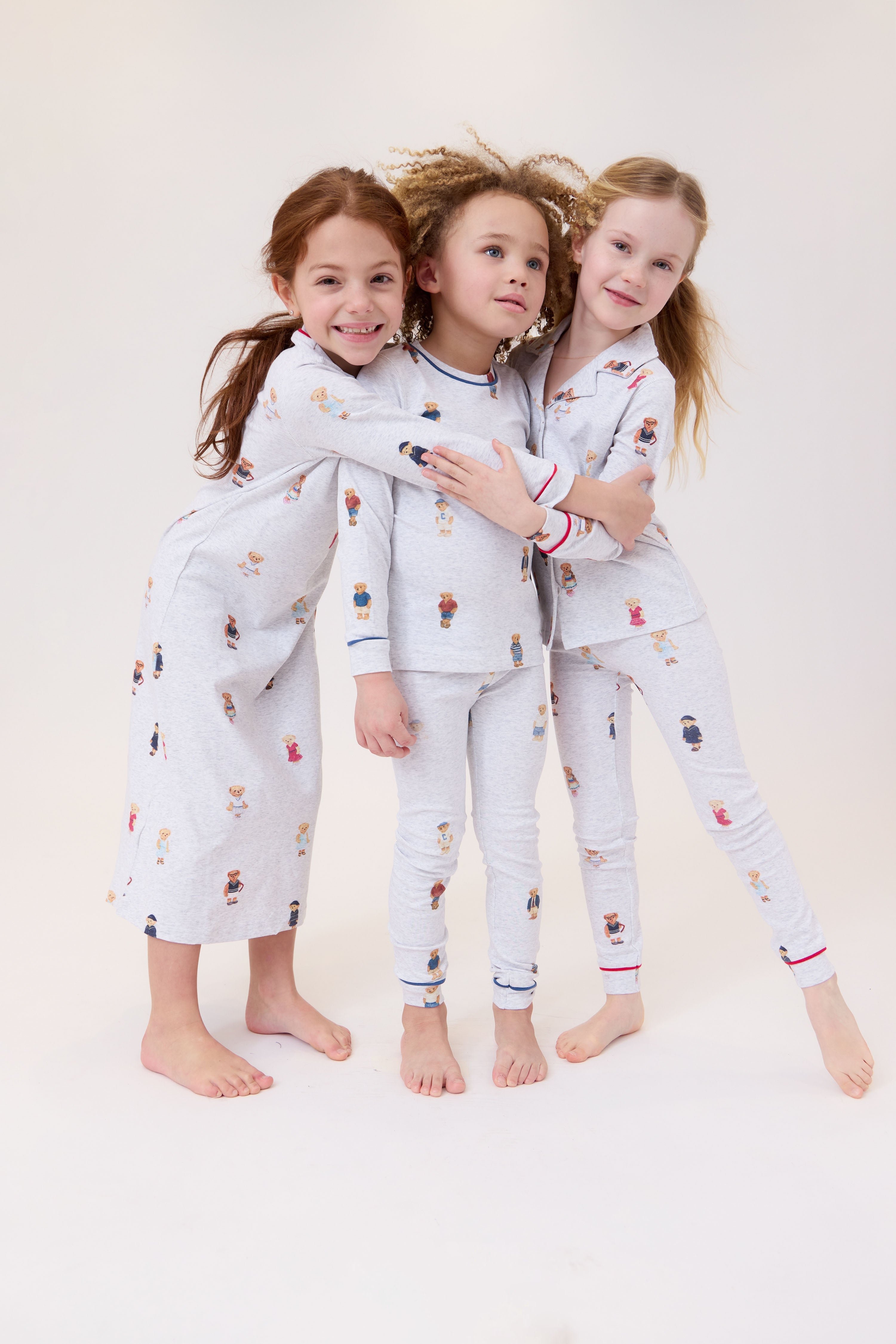 Crew Bear Grandpa Set - Grey/red