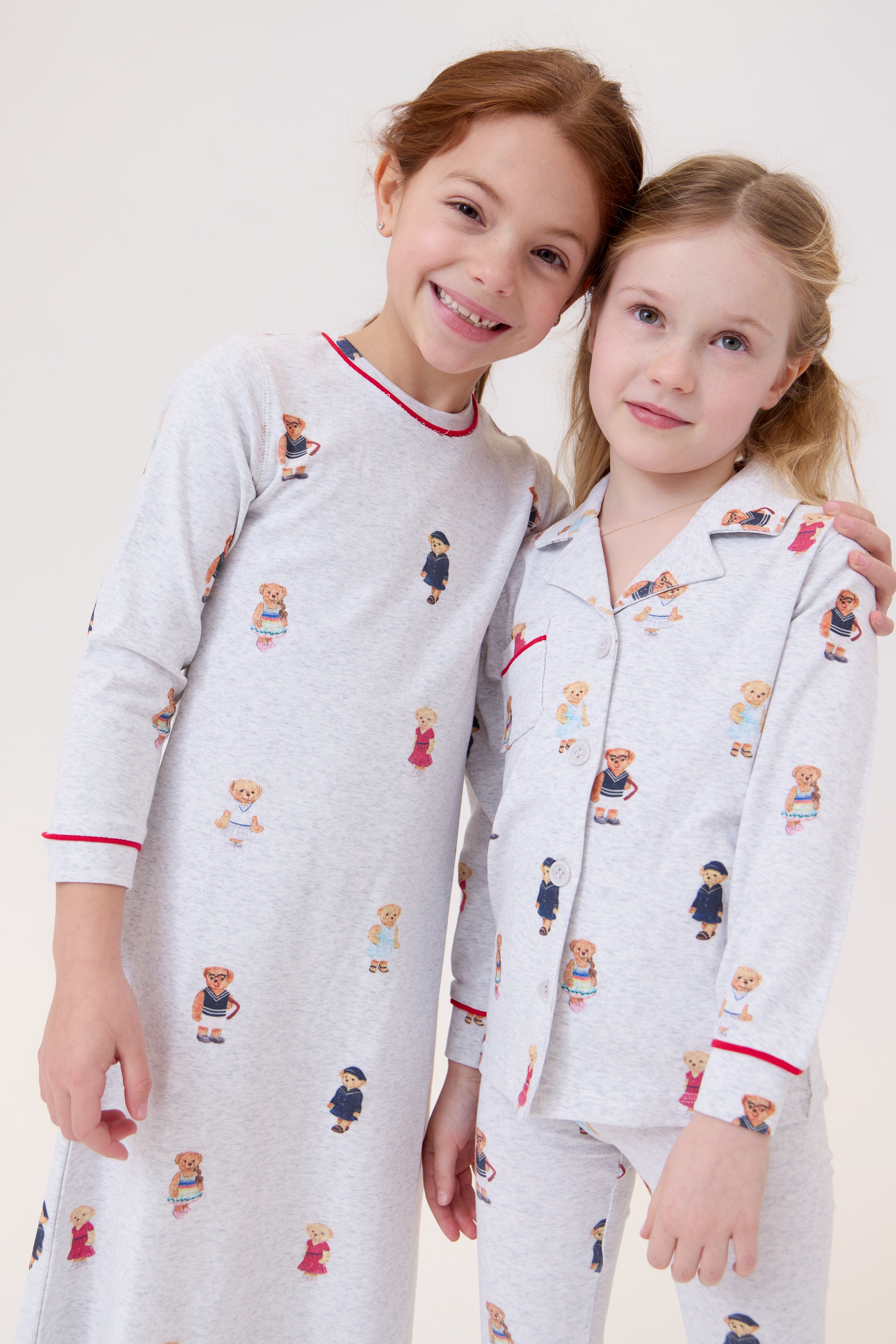 Teddy Nightgown - Grey/red