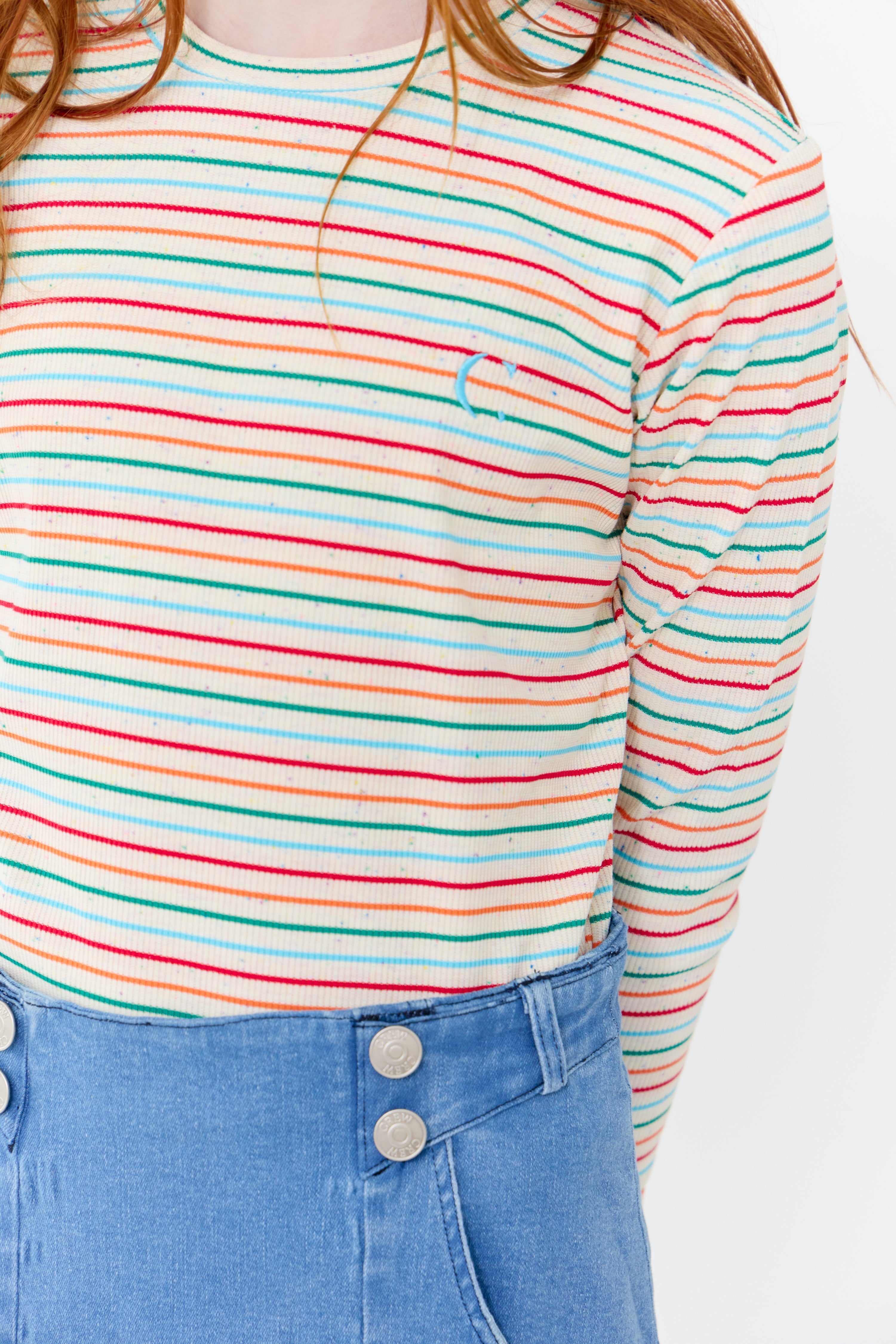 Leora Stripe Tee - Red