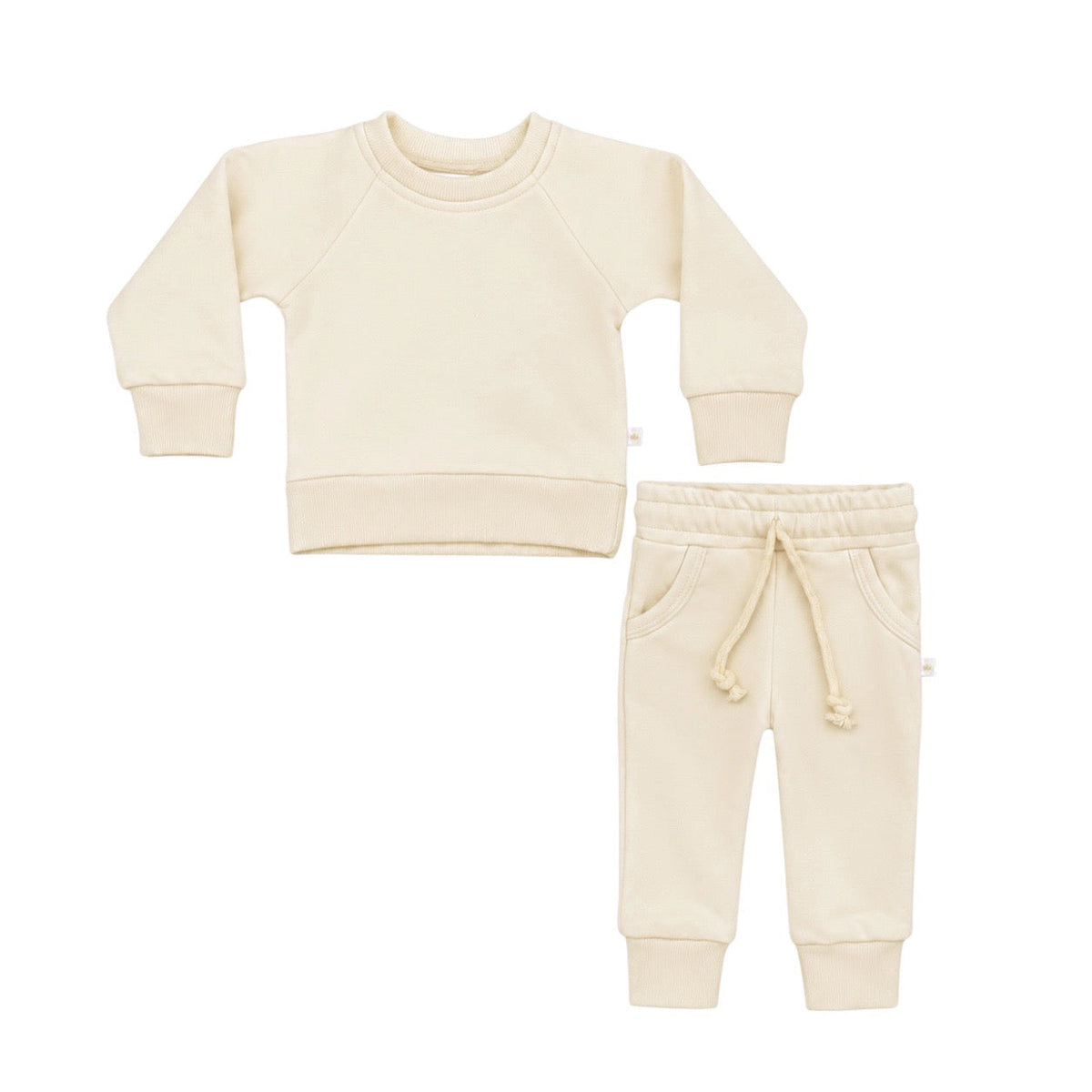 Eggnog Crewneck Terry Sweatshirt Sweatpant 2pc Sweatsuit Set