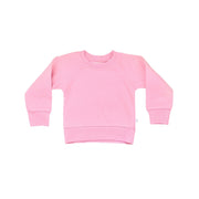 Bubble Gum Pink Crewneck Terry Sweatshirt