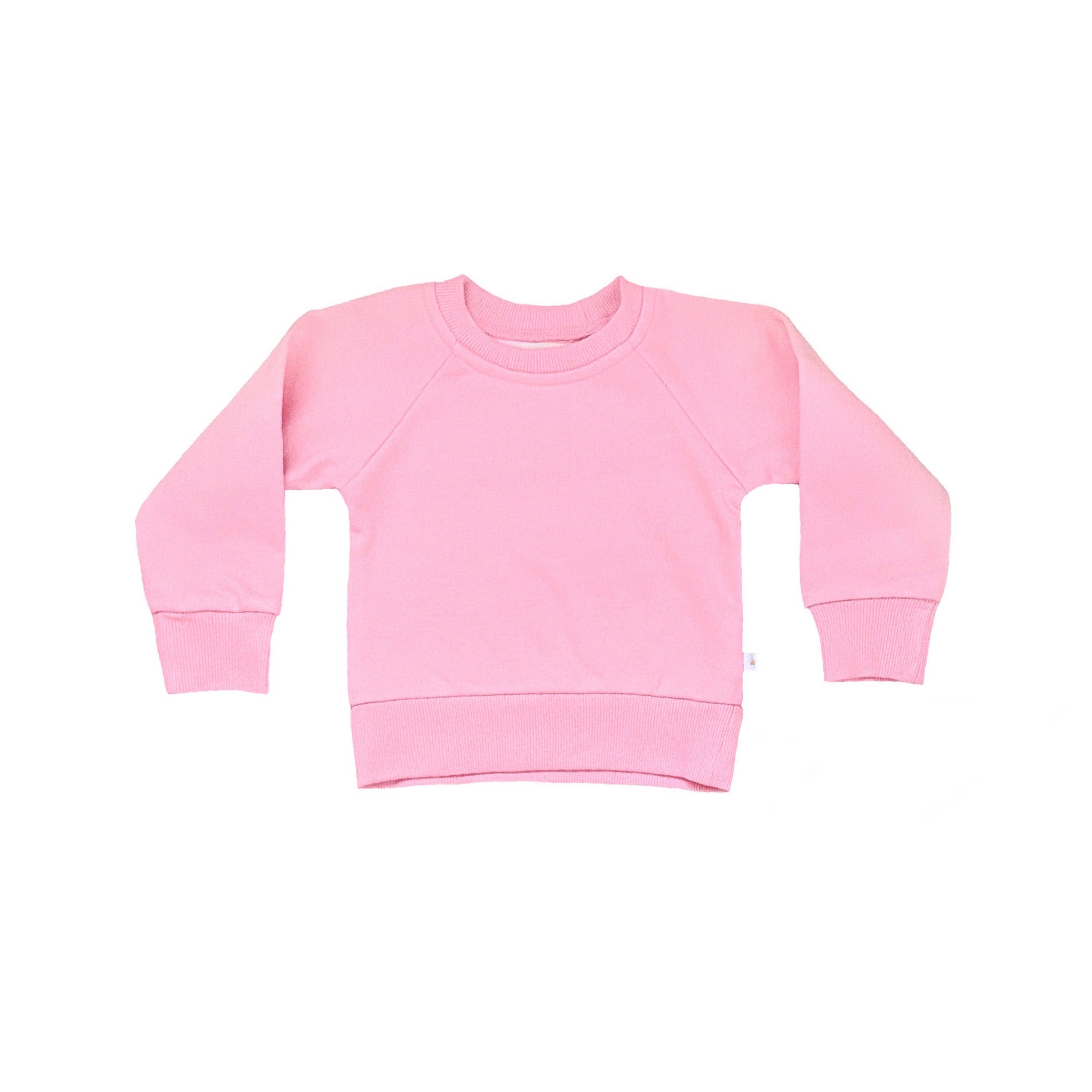Bubble Gum Pink Crewneck Terry Sweatshirt