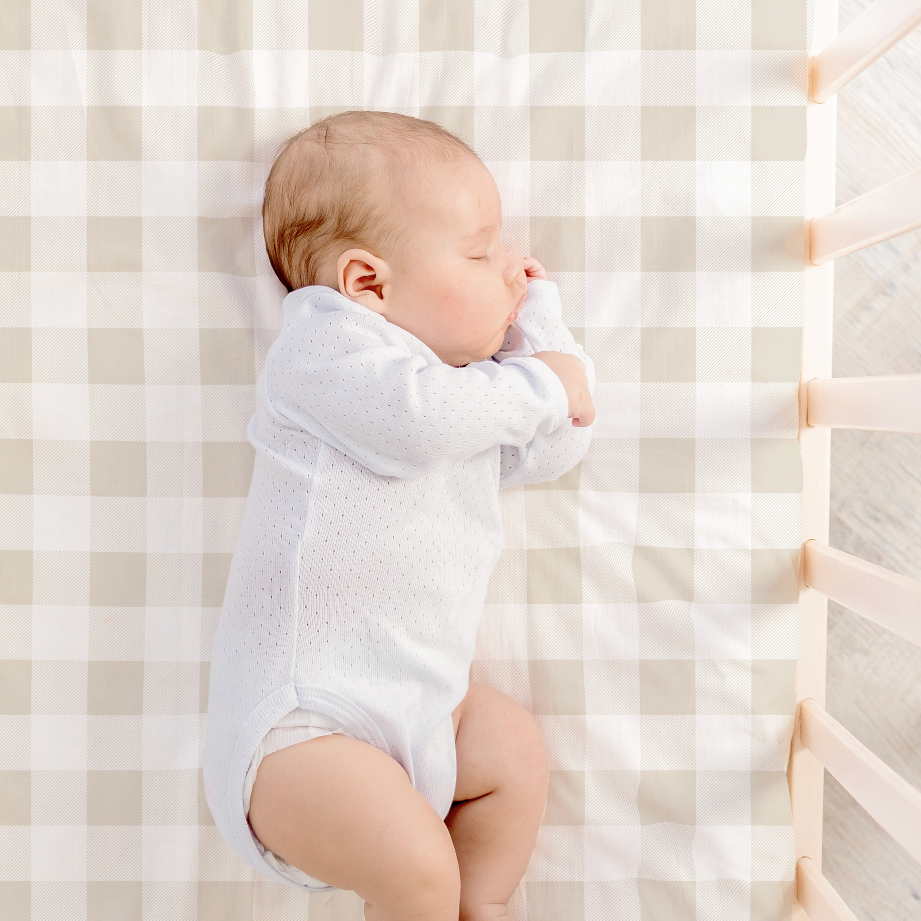 Organic Mini Crib Sheet - Blossom & Plaid