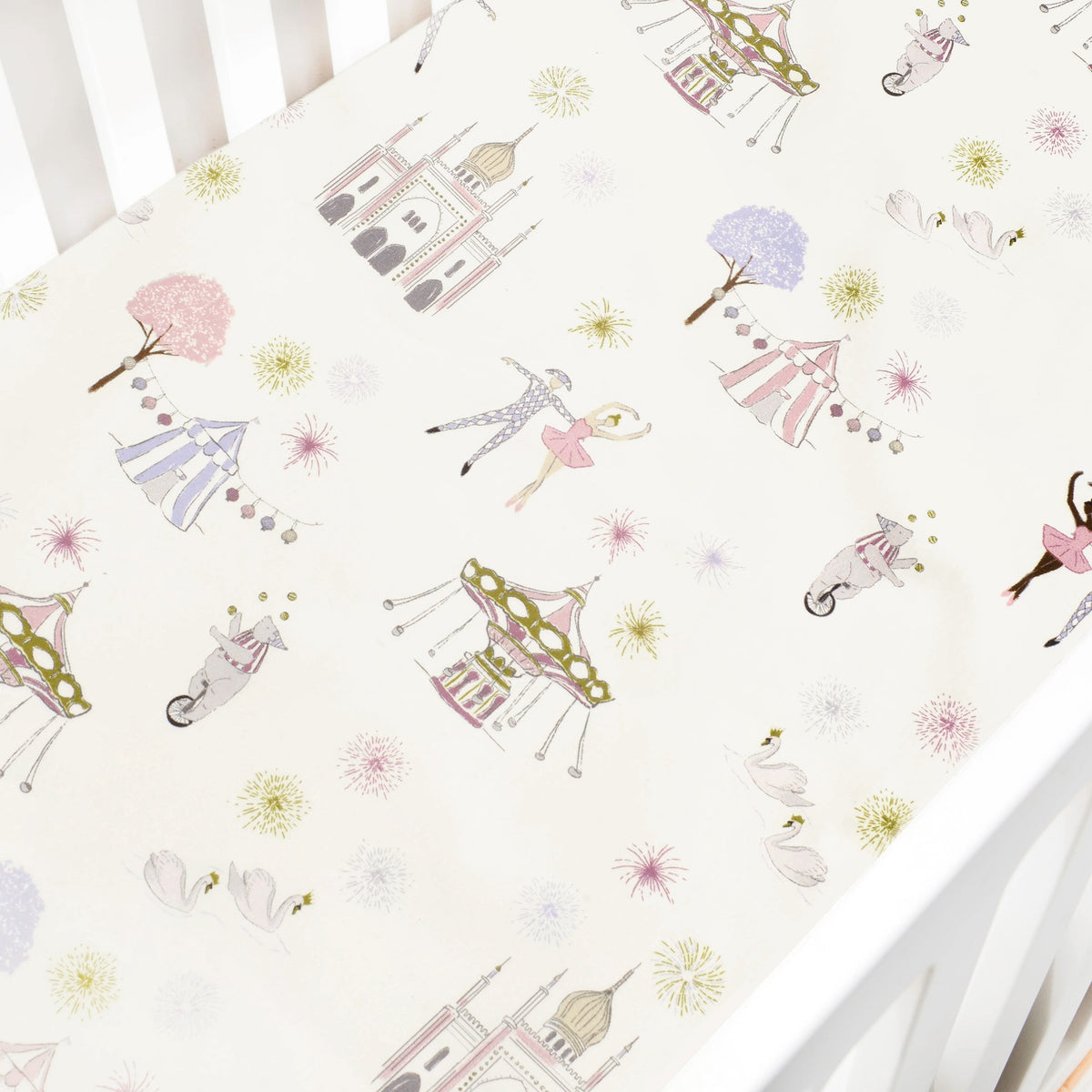 Adventures In Wonderland Crib Sheet - Rose