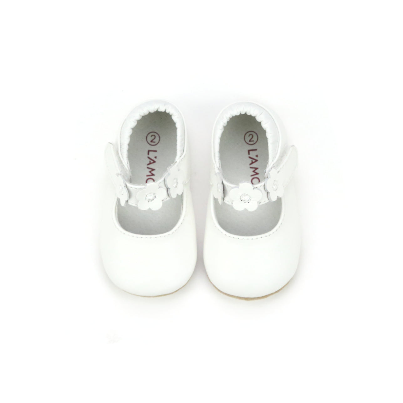 Hope Soft Leather Flower Strap Crib Mary Jane (infant)