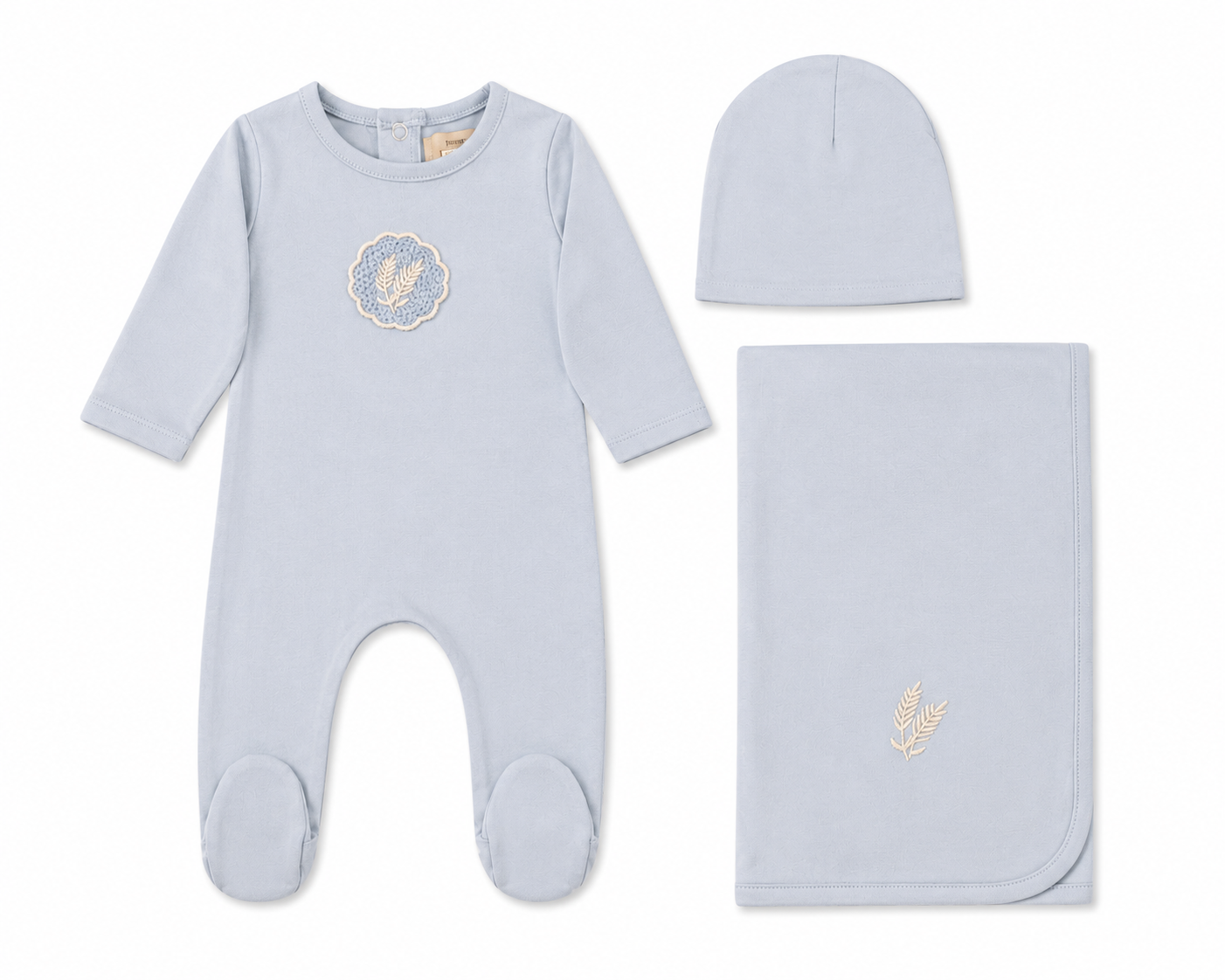 Crochet Applique (cotton) Layette Set