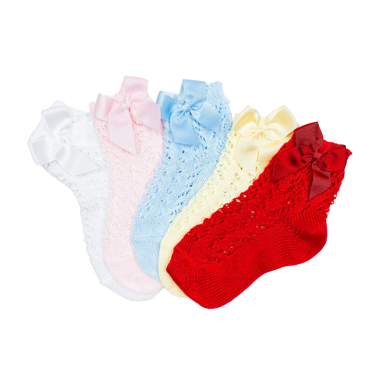 Crochet Ankle Sock With Bow <br> ♡more Colors♡