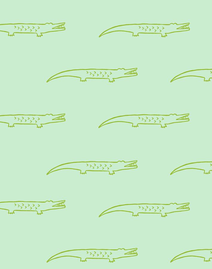 'crocodile' Wallpaper By Tea Collection - Aventurine