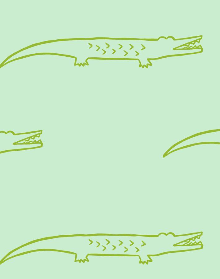 'crocodile' Wallpaper By Tea Collection - Aventurine