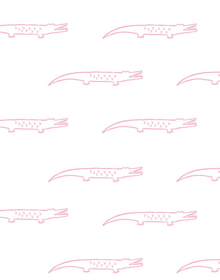 'crocodile' Wallpaper By Tea Collection - Bubblegum