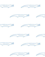'crocodile' Wallpaper By Tea Collection - Denim