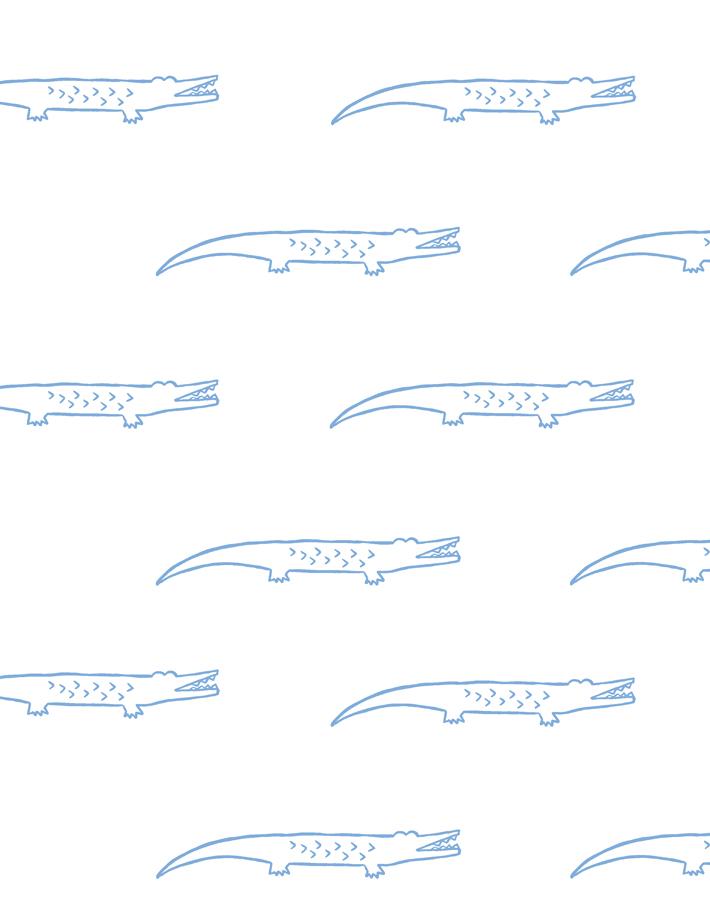 'crocodile' Wallpaper By Tea Collection - Denim