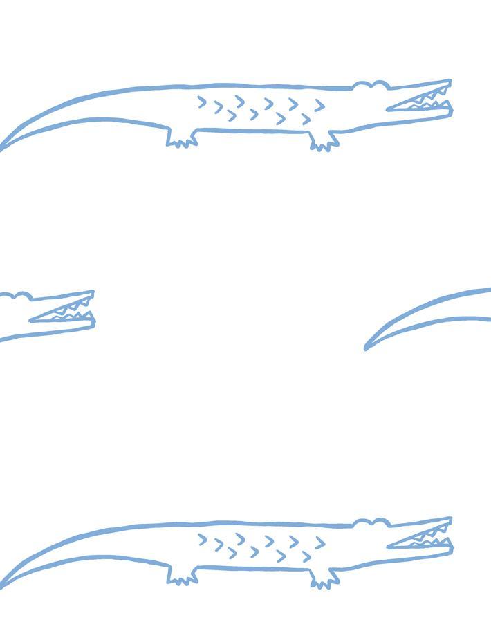 'crocodile' Wallpaper By Tea Collection - Denim