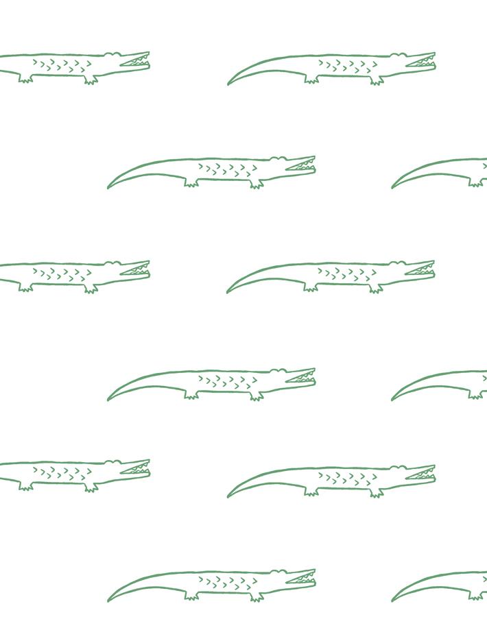 'crocodile' Wallpaper By Tea Collection - Green