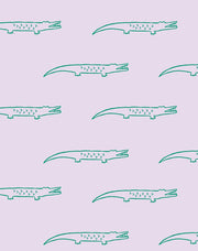 'crocodile' Wallpaper By Tea Collection - Lavender