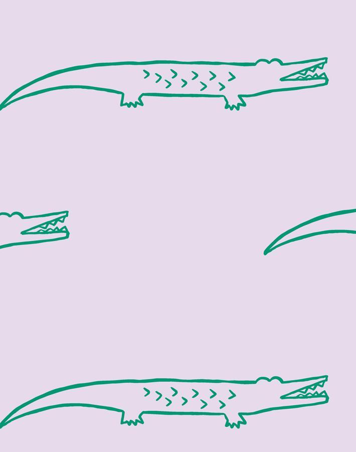 'crocodile' Wallpaper By Tea Collection - Lavender