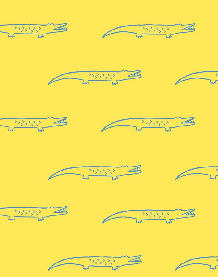 'crocodile' Wallpaper By Tea Collection - Yellow