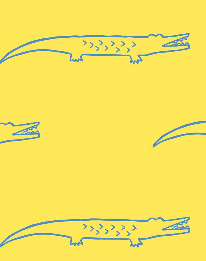 'crocodile' Wallpaper By Tea Collection - Yellow