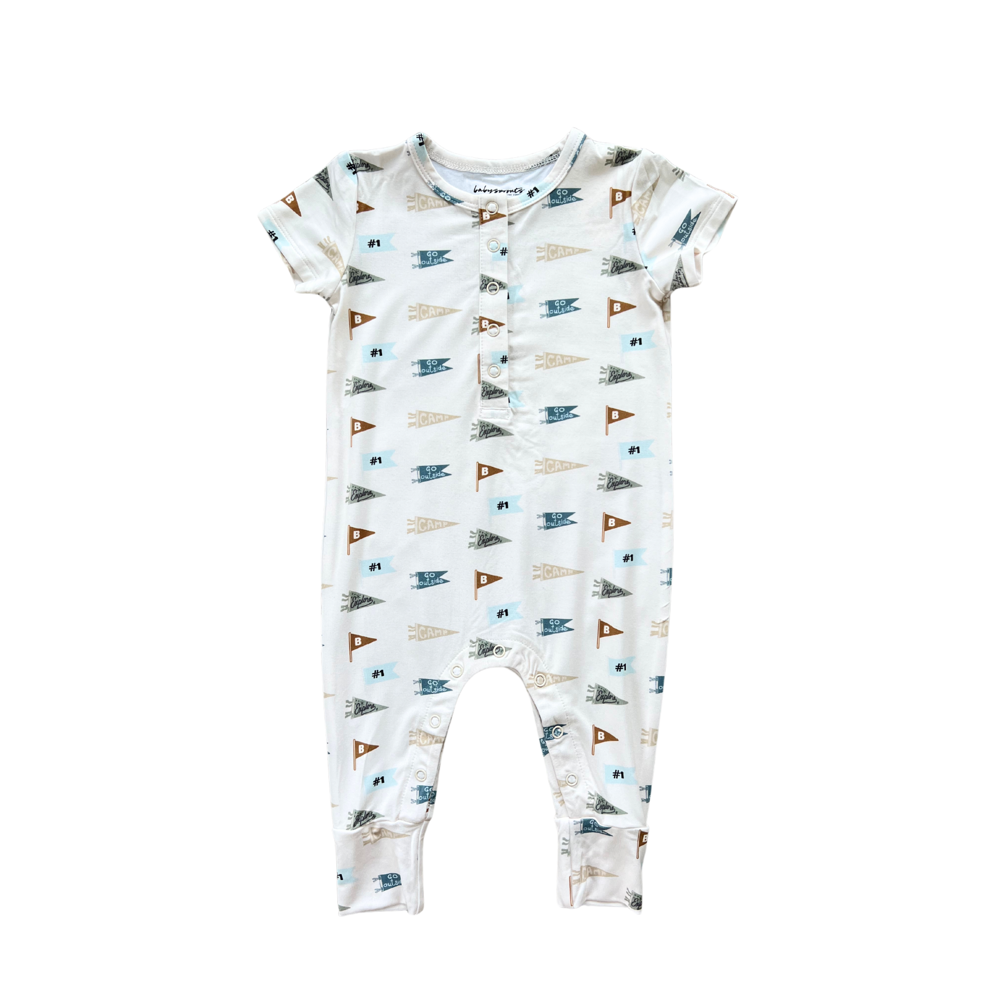 Short Sleeve Henley Romper