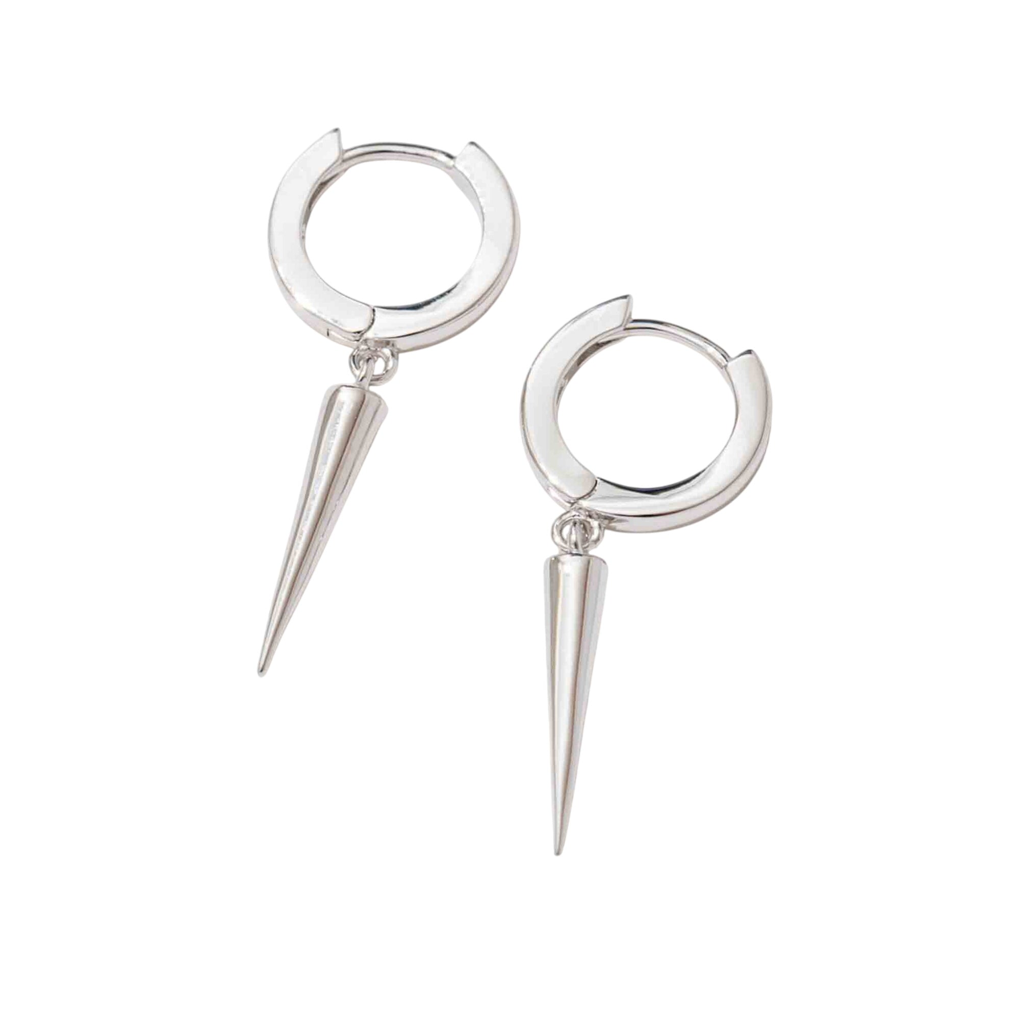 Spike Drop Huggie Hoops