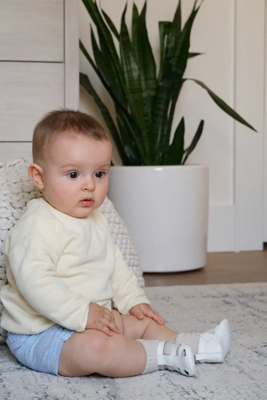 Cruz - White Patent Leather Baby Sandals