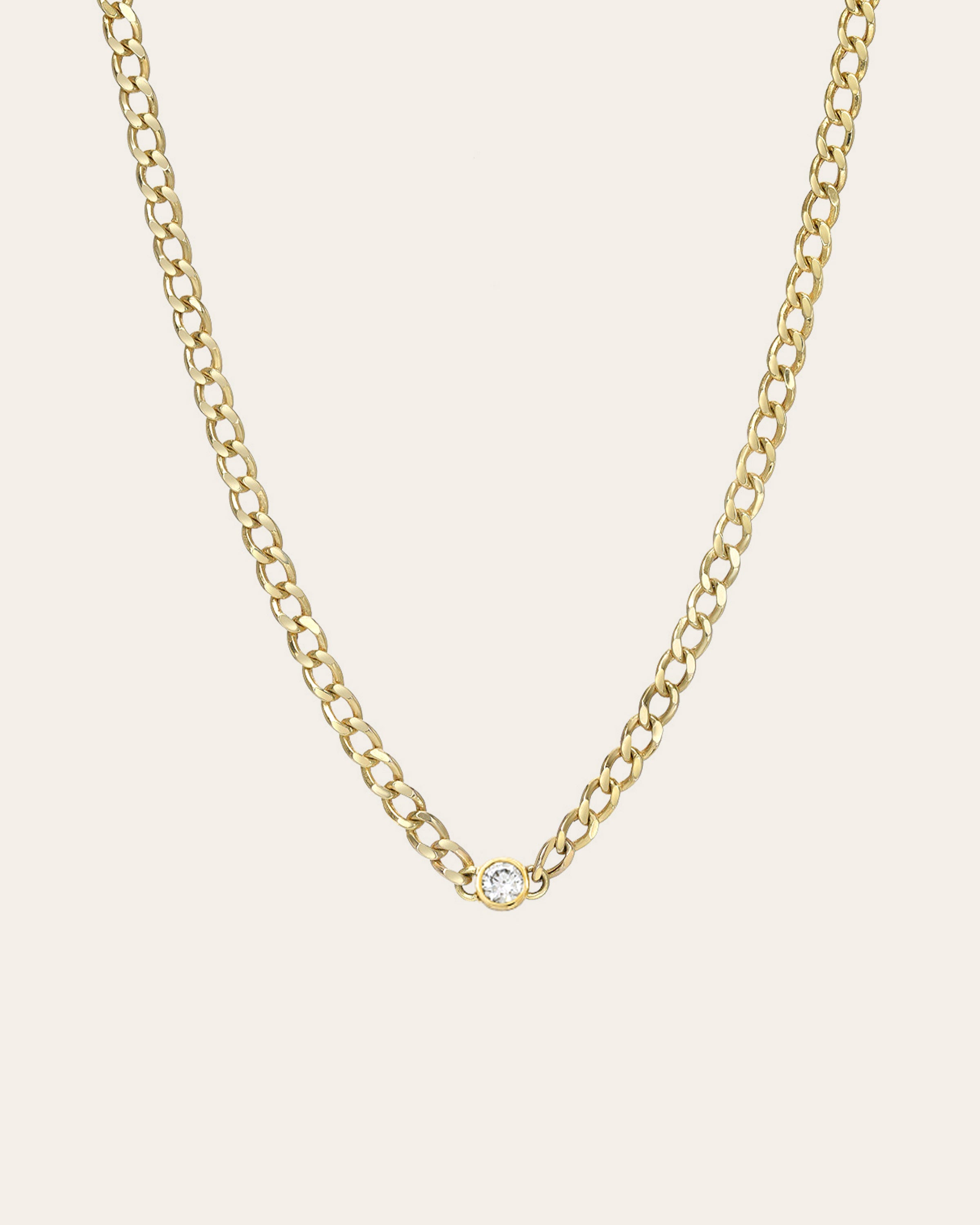 Cuban Link Bezel Diamond Choker