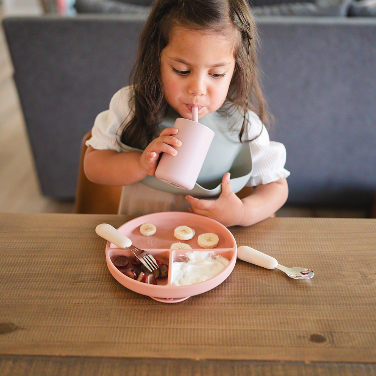 Silicone Cup With Lid + Straw