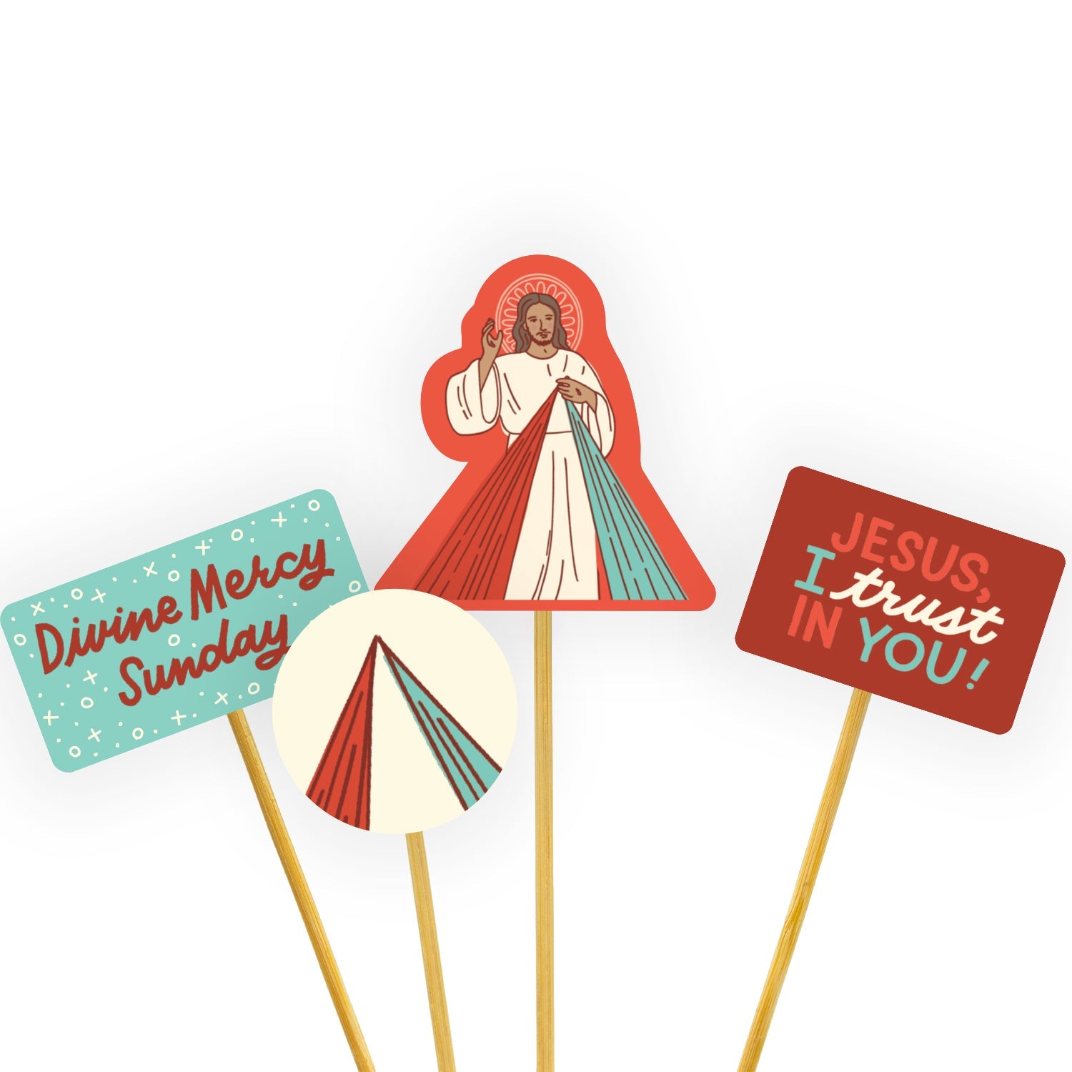 Divine Mercy Cupcake Toppers