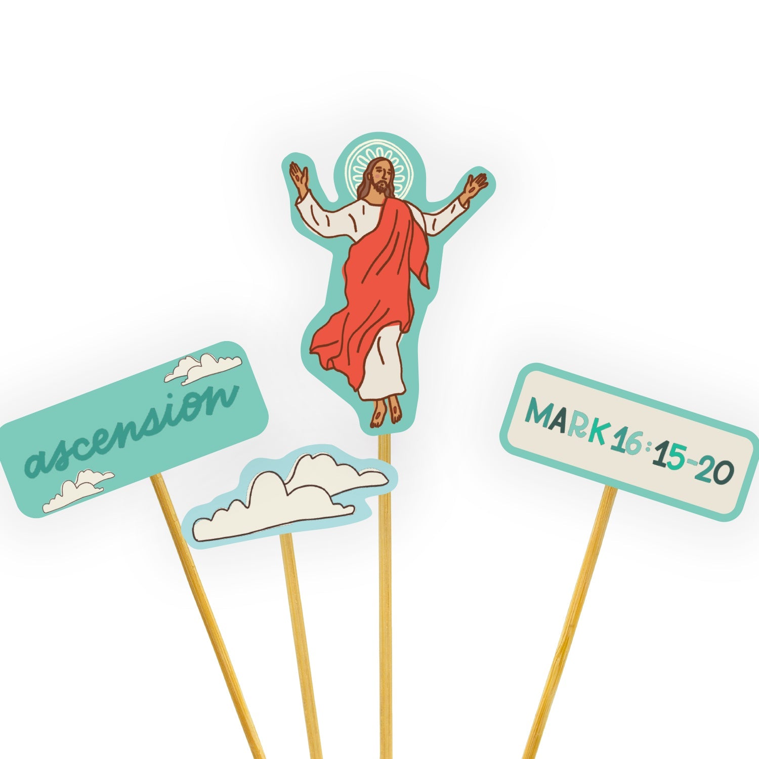 Jesus (ascension) Cupcake Toppers