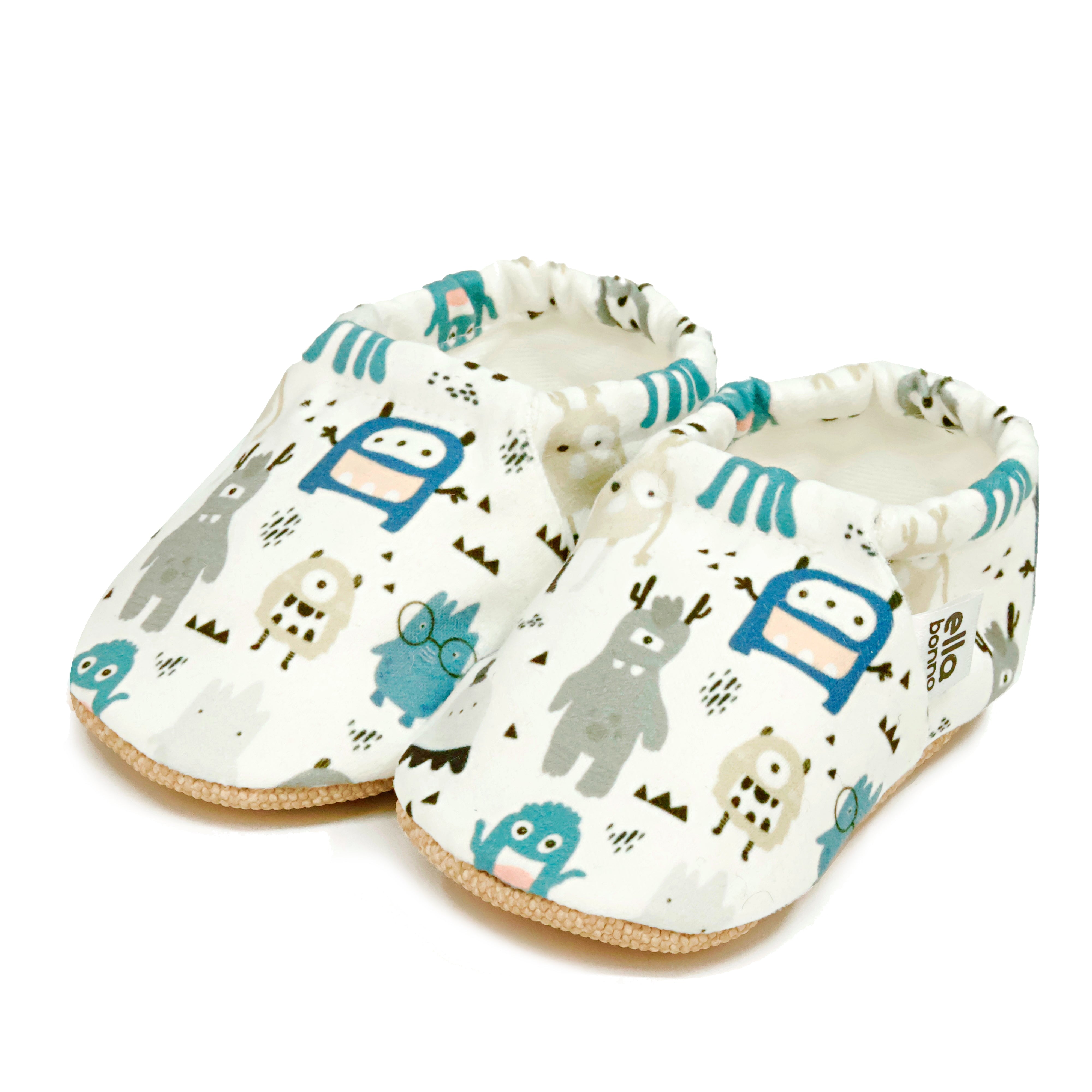 Ella Bonna Non-slip Sole Cute Ghost Patterned Baby Booties, Home Boot Slippers Nursery Shoes
