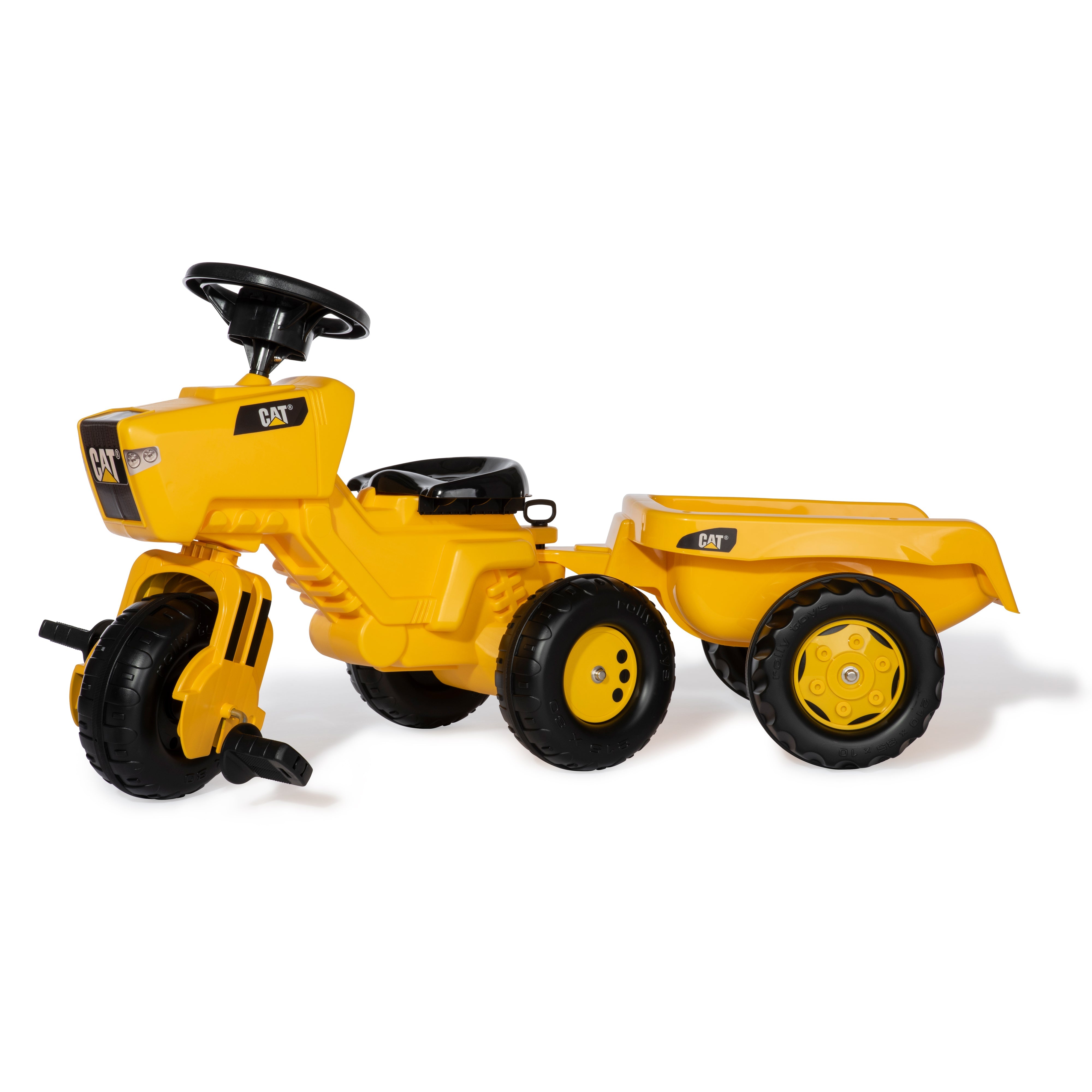 Cat 3-wheeled Pedal Tractor With Trailer