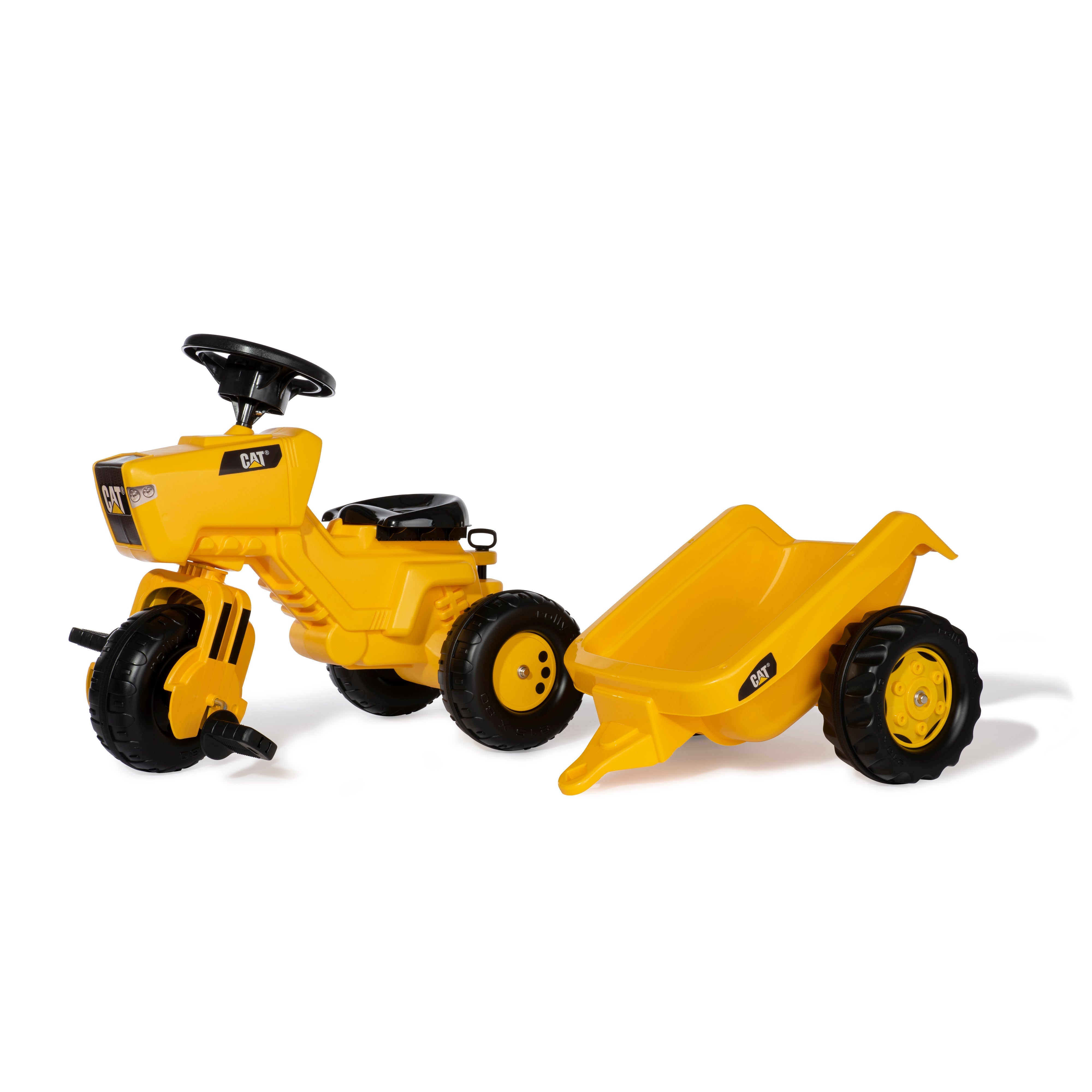 Cat 3-wheeled Pedal Tractor With Trailer